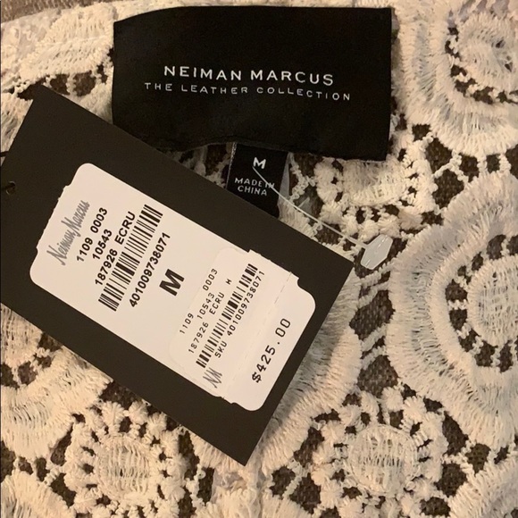 Neiman Marcus Crochet with Lambskin Jacket SALE